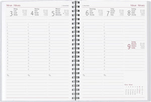 Ladytimer Ringbuch Statement 2025 - Taschen-Kalender A5 (15x21 cm) - Schüler-Kalender - Weekly - Ringbindung - 128 Seiten - Alpha Edition