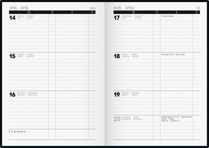 BRUNNEN 1072522303  Wochenkalender  Buchkalender  2023  TimeCenter  Modell 725  2 Seiten = 1 Woche  Blattgröße 14,8 x 20,8 cm  A5  SOFT-Einband  dunkelblau