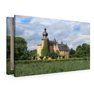 Premium Textil-Leinwand 90 cm x 60 cm quer Wasserburg Gemen in Borken-Gemen