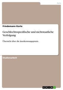 Geschlechtsspezifische und nichtstaatliche Verfolgung