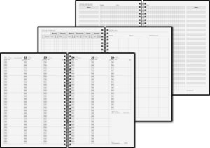 Termin-/Unterrichtsplaner 2023/2024, Ringbuch-Kalender mit Einlage, Überformat A5: 17 x 24 cm, schwarz