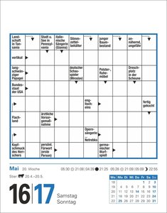 Kreuzworträtsel Tagesabreißkalender 2026
