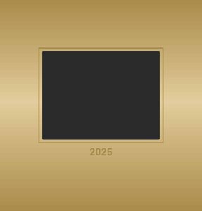 Foto-Bastelkalender Gold 2025 - Do it yourself calendar 21x22 cm - datiert - Kreativkalender - Foto-Kalender - Alpha Edition
