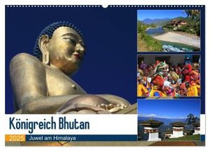 Königreich Bhutan - Juwel am Himalaya (Wandkalender 2025 DIN A2 quer), CALVENDO Monatskalender