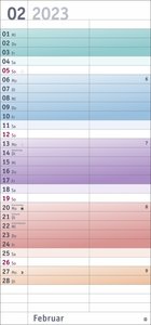 Bunte Wochen Planer für mich 2023. Praktischer Wandplaner mit 2 Spalten. Wandkalender mit Schulferien und 3-Monats-Ausblick. Terminkalender 2023 zum Eintragen
