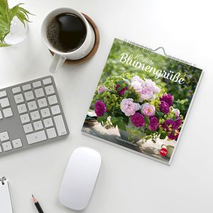 Herzliche Blumengrüße Postkartenkalender 2026