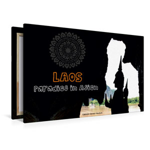 Premium Textil-Leinwand 120 cm x 80 cm quer Ein Motiv aus dem Kalender Laos - Paradies in Asien