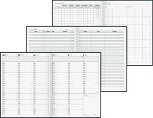 Termin-/Unterrichtsplaner 2023/2024, Ringbuch-Kalender mit Einlage, Überformat A4: 23 x 29,7 cm. schwarz