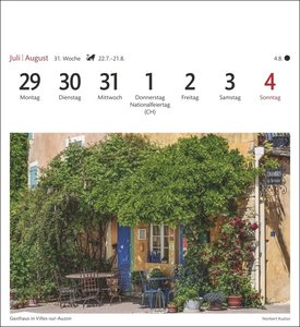 Provence Sehnsuchtskalender 2024. Foto-Kalender zum Aufstellen, mit 53 Postkarten zum Sammeln und verschicken. Dekorativer Tischkalender 2024. Auch zum Aufhängen