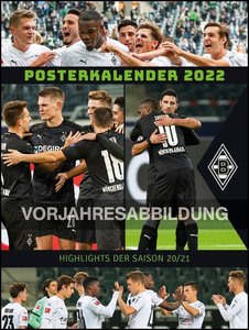 Borussia Mönchengladbach 2023 - Wandkalender XL - Fußballkalender - Fankalender - 48x64 - Sport