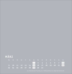 Premium-Bastelkalender silbergrau groß 2026