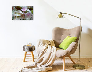 Premium Textil-Leinwand 45 cm x 30 cm quer Hortensienblüte