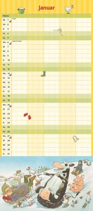 Die Kuh Lieselotte Familienkalender 2025 – Von Alexander Steffenmeier – Familienplaner mit 5 Spalten – Format 22 x 49,5 cm