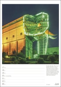 Industriekultur Wochenplaner 2024. Architektur-Kalender mit 53 eindrucksvollen Fotos von historischen Industriebauten. Wandkalender 2024 zum Eintragen und Planen