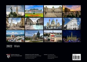 Wien 2022 - Black Edition - Timokrates Kalender, Wandkalender, Bildkalender - DIN A3 (42 x 30 cm)