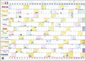 Gabi Kohwagner: Mein Posterplaner 2023. Praktischer Wandplaner-Kalender mit fröhlichem Design der Münchner Grafikerin. Immer den Überblick mit dem Wand-Terminplaner 2023.