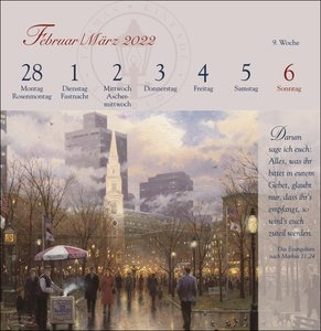 Thomas Kinkade: Premium-Postkartenkalender 2022