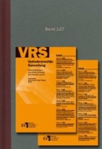 Verkehrsrechts-Sammlung (VRS) Band 127