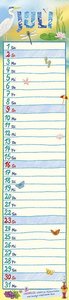 Mein Jahr - Der praktische Alltagsplaner 2023 - Streifenplaner - Wandplaner - Küchen-Kalender - 11,3x49,5