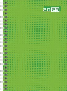 rido/idé 7021007013  Wochenkalender  Buchkalender  2023  Modell futura 2  2 Seiten = 1 Woche  Blattgröße 14,8 x 20,8 cm  Grafik-Einband  grün