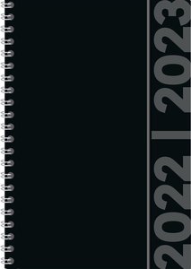 Collegetimer Black Label 2022/2023 - Schüler-Kalender A5 (15x21 cm) - schwarz - Ringbindung - Weekly - 224 Seiten - Terminplaner - Alpha Edition