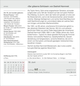 Literatur Tagesabreißkalender 2026 - Kulturkalender - Autoren, Werke, Hörbücher
