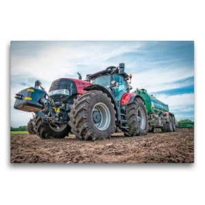 Premium Textil-Leinwand 75 cm x 50 cm quer Traktoren - Giganten in der Landwirtschaft