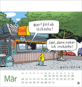 Peter Butschkow: Bier her Postkartenkalender 2026