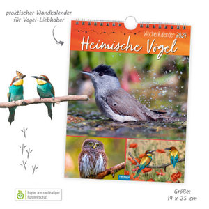 Trötsch Wochenkalender zum Hängen Heimische Vögel 2024