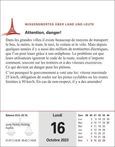 Französisch Sprachkalender 2023. In nur 10 Minuten täglich Grundkenntnisse verbessern mit dem Tisch-Kalender zum Aufstellen. Kleiner Tageskalender mit kurzen Französischlektionen. Auch zum Aufhängen.