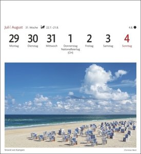 Sylt Sehnsuchtskalender 2024. Reise-Kalender mit 53 Postkarten voll traumhafter Urlaubs-Fotos. Sylt für den Schreibtisch in einem Wochenkalender