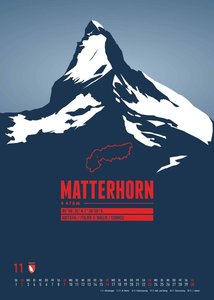 Marmota: Berge der Alpen 2025 – 12 Berg-Plakate – Wand-Kalender von DUMONT – Poster-Format 50 x 70 cm