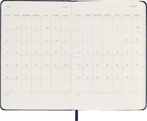 Moleskine 12 Monate Wochen Notizkalender 2024, Pocket/A6, Saphir