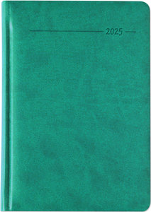 Buchkalender Tucson türkis 2025 - Büro-Kalender A5 - Cheftimer - 1 Tag 1 Seite - 416 Seiten - Tucson-Einband - Zettler