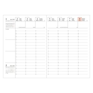 MARK\'S 2022/2023 Taschenkalender A6 vertikal, Geometric Pattern, Gray