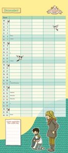 Schule der magischen Tiere Familienkalender 2025 - Wandkalender - Familienplaner mit 5 Spalten - Format 22 x 49,5 cm