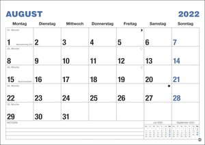 Büro Monatsplaner Kalender 2022