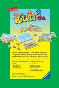 Ravensburger 23160 - Kuh und co, Mitbringspiel für 2-6 Spieler, Kinderspiel ab 4 Jahren, kompaktes Format, Reisespiel