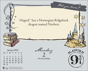 Harry Potter Tagesabreißkalender 2023. Magischer Kalender für jeden Tag mit Zitaten, Bildern und spannenden Details aus der Filmreihe. Foto-Tischkalender für Harry Potter-Fans.