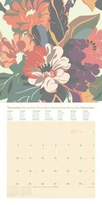 GreenLine Floral 2025 - Wand-Kalender - Broschüren-Kalender - 30x30 - 30x60 geöffnet - Blumen