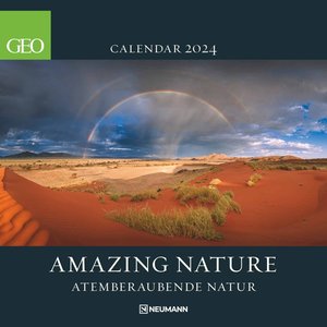 GEO Amazing Nature 2024 - Wand-Kalender - Broschüren-Kalender - 30x30 - 30x60 geöffnet