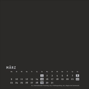 Premium-Bastelkalender schwarz klein 2026