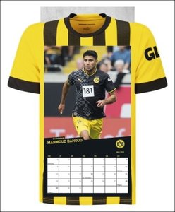 Borussia Dortmund Trikotkalender 2023. Großer Kalender im originalen Trikot-Design, perfekt für Fans des BVB. Die tollsten Spielerfotos in einem XXL Wandkalender.
