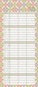 Tapetenwechsel 2025 - Kalender für zwei - Notizkalender - Partner-Planer - Format 22 x 49,5 cm