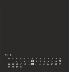 Premium-Bastelkalender schwarz mittel 2025