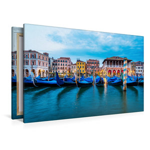 Premium Textil-Leinwand 120 cm x 80 cm quer Venedig - Campo della Pescaria