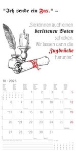 Sprüche 2025 - Broschürenkalender 30x30 cm (30x60 geöffnet) - Kalender mit Platz für Notizen - lustige Sprüche - Bildkalender - Wandkalender