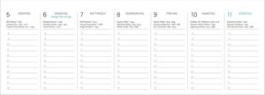 Der literarische Tischplaner  2026 - Wochenkalender mit Zitaten und Biografien ausgewählter Autorinnen und Autoren