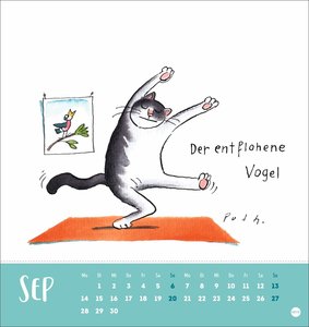 Puth Yoga für die Katz Postkartenkalender 2026