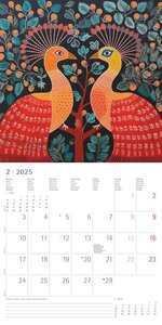 Tribal Art 2025 - Broschürenkalender 30x30 cm (30x60 geöffnet) - Kalender mit Platz für Notizen - Tribal Art - Bildkalender - Planer